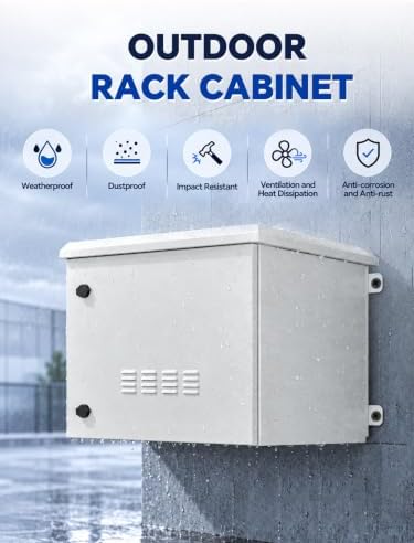 AEONS 9U Wall-Mount Outdoor Network Cabinet, IP55 Rated, Pre-Assembled - Image 4