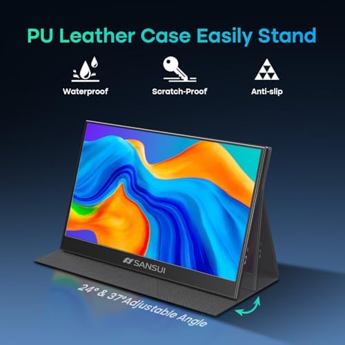 SANSUI 15.6 Inch Portable Monitor, 1080P Travel Monitor for Laptop, Switch - Image 4