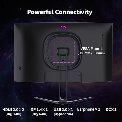 KTC H27S5C 27 Inch Curved Gaming Monitor, 1440P QHD 144Hz Monitor, HDR 400 - Image 6