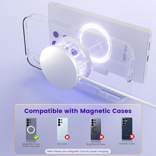 15W Magnetic Fast Charging Pad, Wireless Charger for Samsung & Android - Image 4