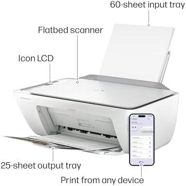 HP DeskJet 2827e Wireless All-in-One Color Inkjet Printer, Scanner, Copier, Best-for-Home, 3 Month Instant Ink Trial Included, AI-Enabled (6W7F5A) - Image 4