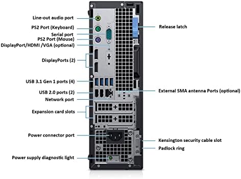 Dell OptiPlex 7070 SFF Desktop Computer PC, Intel 8 Core i7-9700 3.0GHz up to 4.70GHz,32GB DDR4 Ram New 1TB NVMe M.2 SSD,AX210 Built-in WiFi 6E,Windows 11 Pro, Wireless Keyboard & Mouse (Renewed) - Image 3