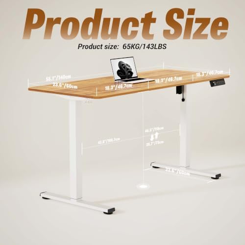 55"x24" Standing Desk, Height Adjustable Sit-Stand for Home Office - Image 4