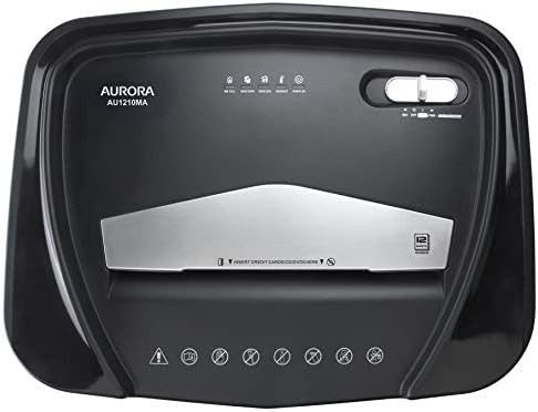 Aurora AU1210MA Professional Grade High Security 12-Sheet Micro-Cut Paper/CD and Credit Card/ 60 Minutes Continuous Run Time Shredder - Image 5
