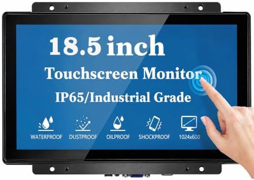 18.5 Inch Industrial Touch Monitor Open Frame VESA+Panel Mount for Kiosk Automation POS Vending Digital Signage by openframetouchscreenmonitor
