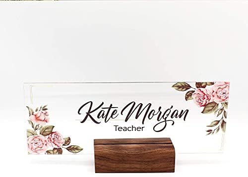 Personalized Desk Name Plate Plaque | Unique Gift | Wood Holder | Office Decor | Teacher Name Plate | Sign | Artswave - Image 2