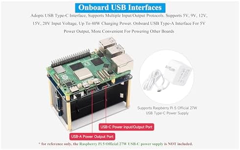 UPS HAT Compatible with Raspberry Pi 5 / 4B / 3B+, etc, 5V 6A Output - Image 6