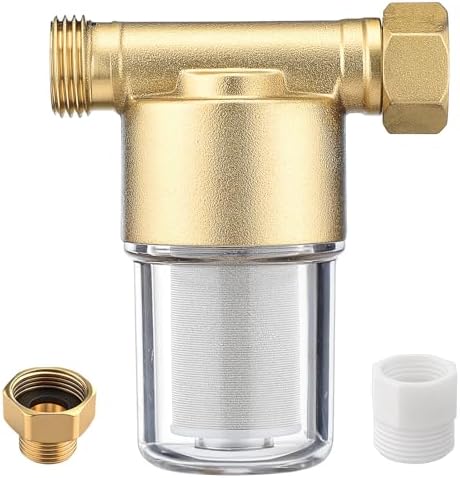 Reusable Brass 40 Micron Washing Machine Filter Online Sediment Filter RV by Unknown
