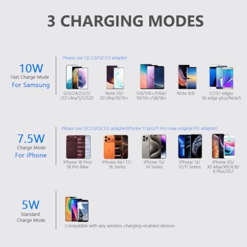 Yootech [2 Pack] Wireless Charger,10W Max Wireless Charging Stand - Image 3