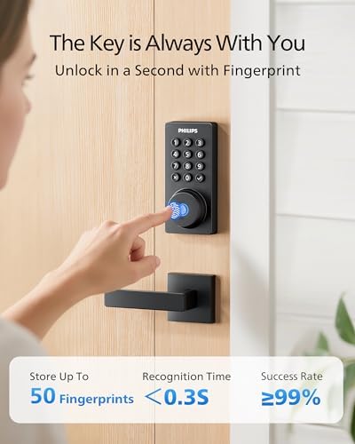 Philips WiFi Keypad Deadbolt with Handle, Built-in WiFi, APP Remote Control - Image 5