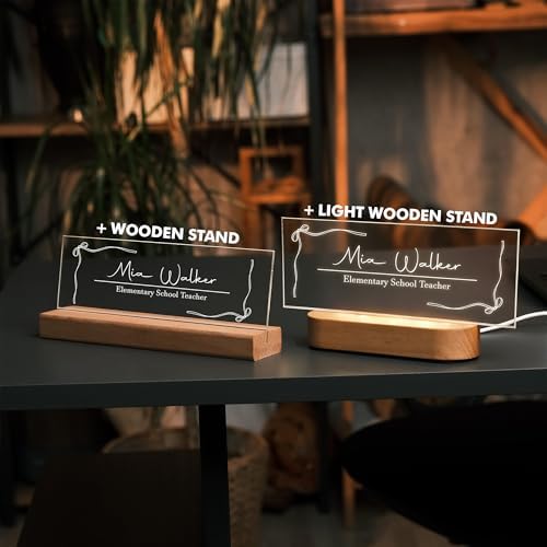 Personalized LED Desk Name Plate – Custom Office Name Sign - Image 3