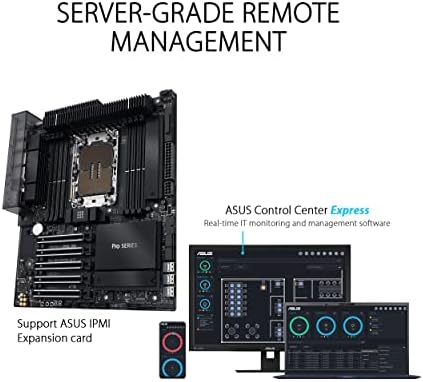 ASUS Pro WS W790-ACE Intel LGA 4677 CEB Motherboard,5xPCIe 5.0x16 Slots,DDR5 R-DIMM,10G & 2.5GLAN,USB 3.2 Gen 2x2 Type-C,BMC Header, ACCE - Image 3
