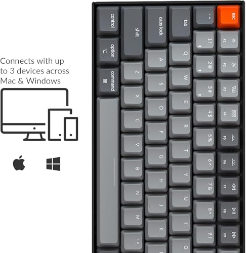 Keychron K4 96% Layout 100 Keys Wireless Bluetooth 5.1/Wired USB Mechanical Gaming Keyboard with Keychron Apex Brown Switch White LED Backlight N-Key Rollover for Mac Windows PC-Version 2 - Image 3