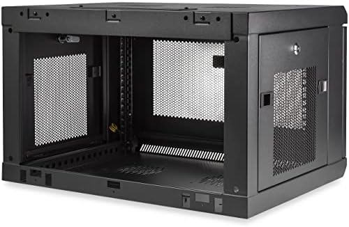 StarTech 6U Wall-Mount Cabinet, 19", 2-Post, 15" Deep, 198 lb, Alloy Steel, Black - Image 2
