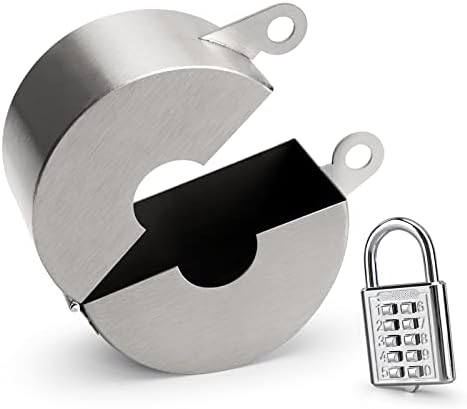 Water Spigot Lock, Outdoor Faucet Lock, Made of Stainless Steel, Suitable for Outdoor Faucets and Garden Hose Faucets, Prevents Water Theft and Unauthorized Use by TEMEILI