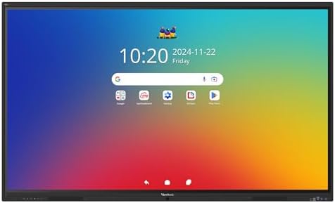 ViewSonic IFP8641 86" 4K UHD Android EDLA ViewBoard Interactive Display, 64-Point Touch, 100W USB-C, Integrated Microphone Array, 55W Soundbar by ViewSonicCorporation