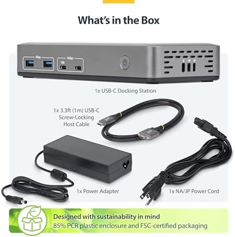 StarTech Driverless USB-C Triple 4K Windows Dock, DisplayPort & HDMI, 100W - Image 7