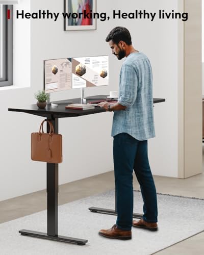 SANODESK 55''x24'' Height Adjustable Electric Standing Desk for Home Office - Image 3