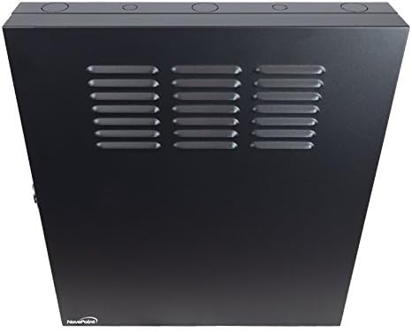 NavePoint 2U Vertical Server Rack Enclosure, Low Profile, 20" Deep, Max Weight Capacity 150 lbs - 2U Network Cabinet Vertical Wall Mount, Perforated, Black - Image 2