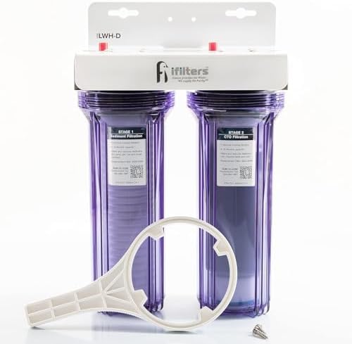 iFilters LWH-D 2-Stage Whole House Sediment Carbon Water Filter System by iFilters