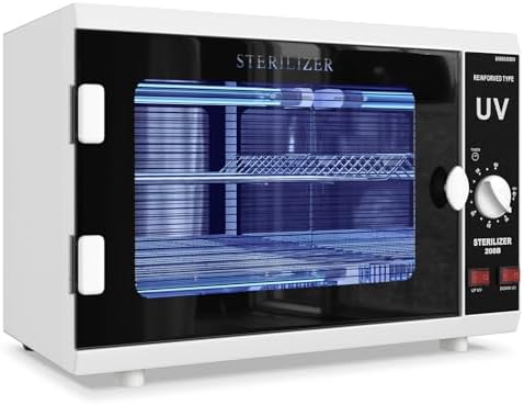 UV Sanitizer Cabinet. Dual Lamp Ultraviolet Disinfection Cabinet with Timer Setting, Suitable for Disinfection of Various Items by StateRiver