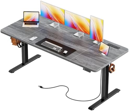 Huuger 63 X 24 Inch Electric Standing Desk with Power Outlets by Huuger