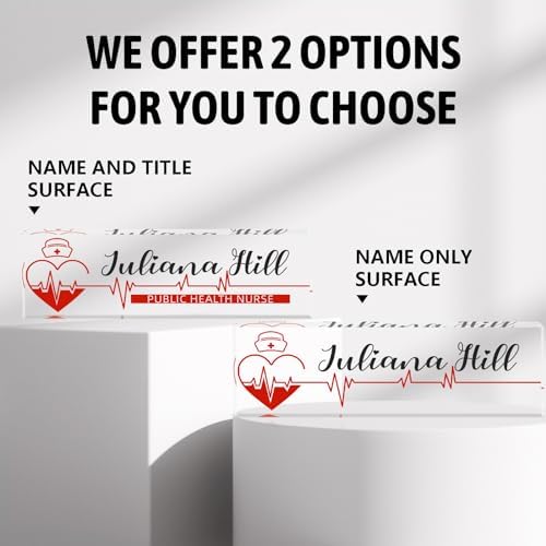 Personalized Name Plate for Desk, Nurse Office Decor for Women and Men, Employee Appreciation Gifts (Nurse Funds) - Image 3