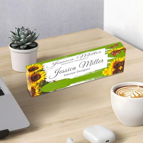 Personalized Acrylic Office Desk Name Plate with Name and Title Printing - Image 3