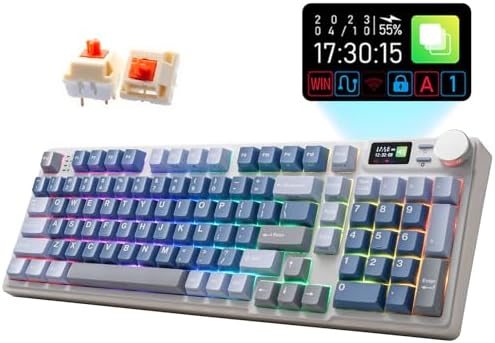iRocks K85R RGB Mechanical Keyboard (Aurora Blue, Brown Bubble Switch) by i-rocks