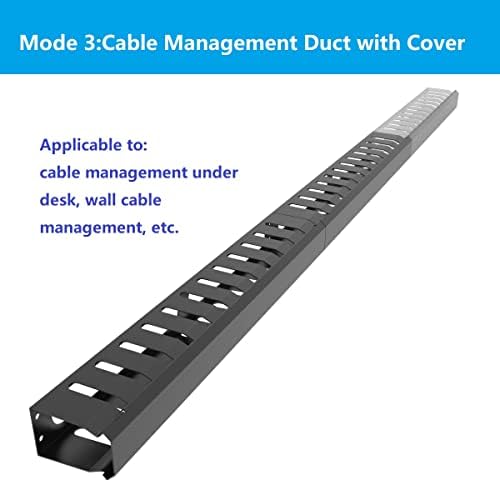 2 Pack of All Metal 1U Cable Manager with 12 Big Finger Slots - Image 4
