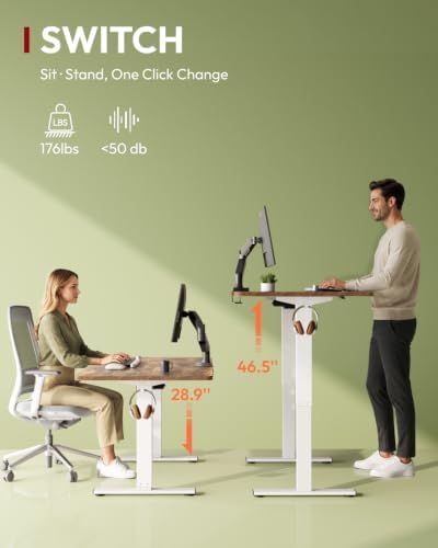 SANODESK 1'' Thick One-Piece 55 x 28'' Height Adjustable Standing Desk - Image 2