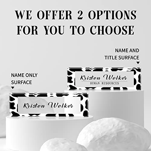 Desk Name Plate Personalized, Custom Name Plates for Desks, Personalized Acrylic Name Plate for Desk, Office Gifts for Cowrkers, Boss, Teacher/Employee Appreciation Gifts -Dairy Cow - Image 5
