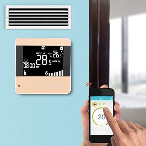 WiFi Thermostat Fan Coil Thermostat AC90-240V Smart Digital Central Air Conditioner Temperature Controller LCD Display Fan Coil Unit (WiFi Type) - Image 6