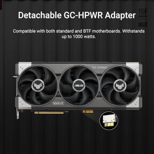 ASUS TUF Gaming GeForce RTX ™ 5080 16GB GDDR7 BTF OC Edition Gaming Graphics Card (PCIe® 5.0, HDMI®/DP 2.1, 3.6-Slot, Military-Grade Components, Detachable GC-HPWR Adapter) - Image 2