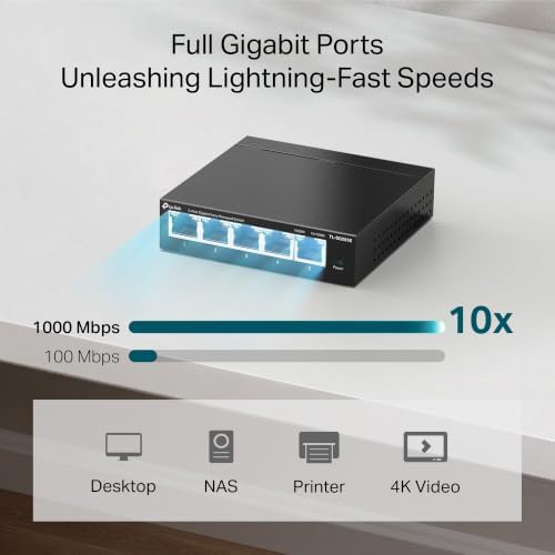 TP-Link TL-SG205E, 5 Port Gigabit Easy Managed Switch - Image 3