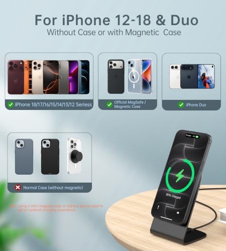 Magnetic Wireless Charger Stand + Charging Pad for iPhone Duo/18-12 Series - Image 4