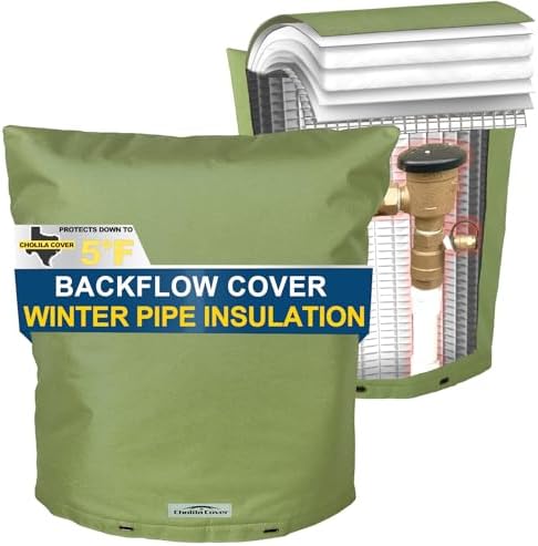 Insulated Backflow Preventer Pipe Pouch, 24W x 30H in, Green by CholilaCover
