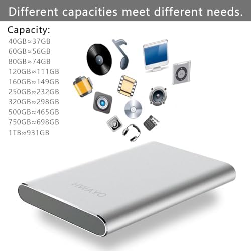 HWAYO 1.5TB Portable External Hard Drive USB3.1 Type C Ultra Slim 2.5'' HDD - Image 7