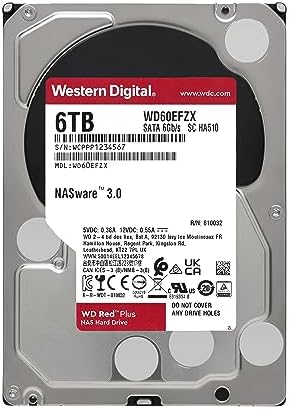 Western Digital 6TB WD Red Plus NAS Internal Hard Drive HDD - 5640 RPM, SATA 6 Gb/s, CMR, 128 MB Cache, 3.5" -WD60EFZX - Image 2