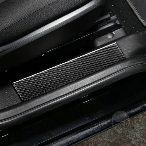 Car Inside Door Pedal Panel(Near seat) Door Sill Plate Decoration Sticker Real 3K Black Carbon Fiber Trim Compatible with Benz Smart 2016 2017 2018 2019 2020 2021 Auto Interior Accessories - Image 3