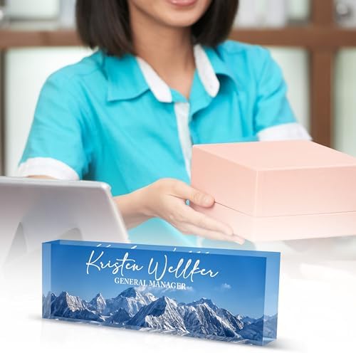 Personalized Desk Name Plate - Custom Acrylic Office Name Plate for Desks - Customize Desk Decor Gift - Image 6