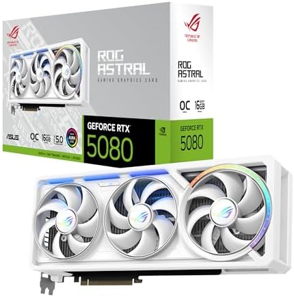 ASUS ROG Astral GeForce RTX 5080 16GB GDDR7 White OC Edition Graphics Card by Unknown