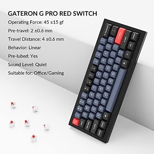 Keychron Q4 Wired Custom Mechanical Keyboard, 60% Layout QMK/VIA Programmable Macro with Hot-swappable Gateron G Pro Red Switch Double Gasket Compatible with Mac Windows Linux (Black) - Image 6