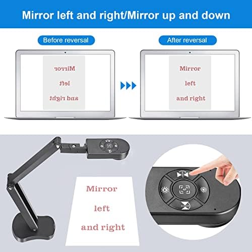 4K USB Document Camera for Teacher, 8MP Webcam & Visualiser for A3 Size with Dual Microphones, 3-Level LED Light, Image Invert, Foldable for Live Demo, Work with Windows, macOS and Chrome OS - Image 4
