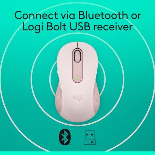 Logitech Signature M650 Wireless Mouse Small to Medium Sized Hands - Rose - Image 6