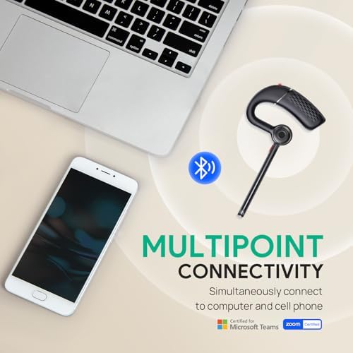 Yealink BH71 Lite Wireless Headsets Cell Phone Bluetooth Earpieces in Ear - Image 5