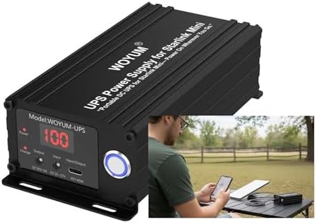 Up to 10 Hours Run time: Pilestone/Woyum Starlink Mini UPS (Uninterruptible Power Supply) Portable Light Weight 3 lbs, for Starlink Mini Dish, Outdoor Camping Power Supply 22V/ 10Ah/ 220Wh by Pilestone