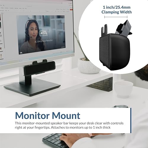 Cyber Acoustics CA-2890 USB Speaker Bar, 10W, Clip-On Monitor Mount Design - Image 2