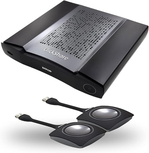 Barco CSE-200+ | Wireless Presentation System w/ 2x ClickShare Button & Power Adapter (Renewed) by Amazon+Renewed