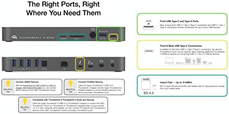 OWC 14-Port Thunderbolt 3 Dock with Cable, Compatible with Windows PC and Mac, Silver, (OWCTB3DK14PSL) - Image 4